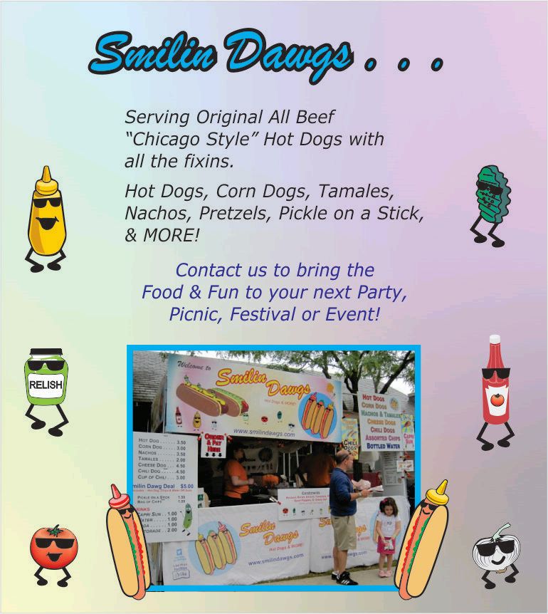Smilin Dawgs - Hot Dogs, Corn Dogs, Polish, Nachos, Pickle on a Stick, Ice Cold Drinks, Water, Gatorade